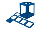 Laternenrohling Wellpappe eckig, blau, 5 Stk.
