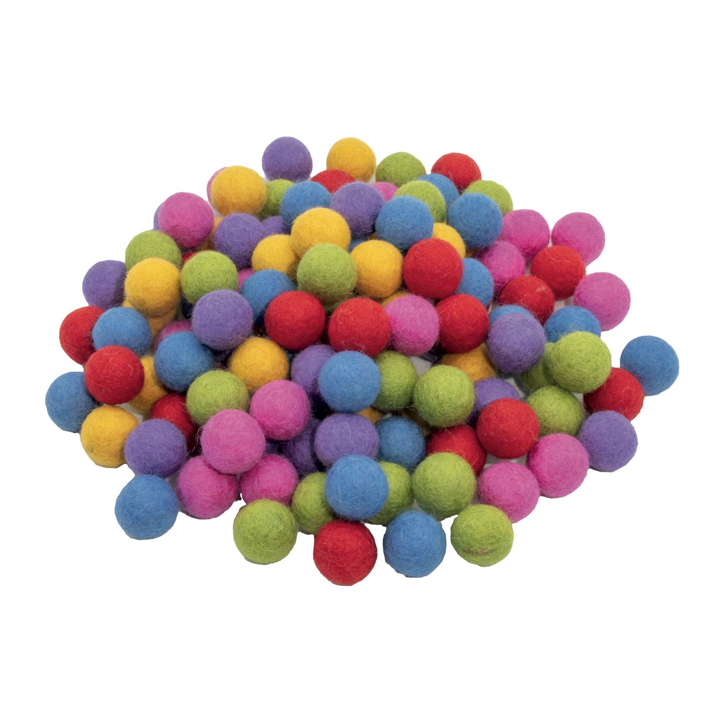 Filz Regenbogen Kugeln 120 Stk.