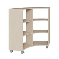 Viertelkreisschrank mit 6 Fächern, B 140 x H 122,5 x T 57 cm
