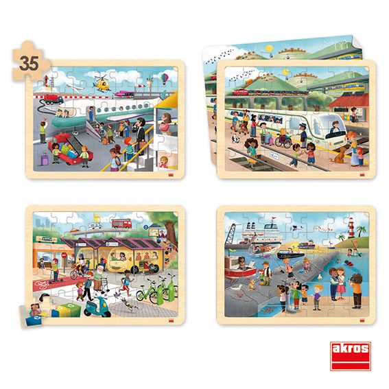Puzzles Transport, 4x 35 Teile
