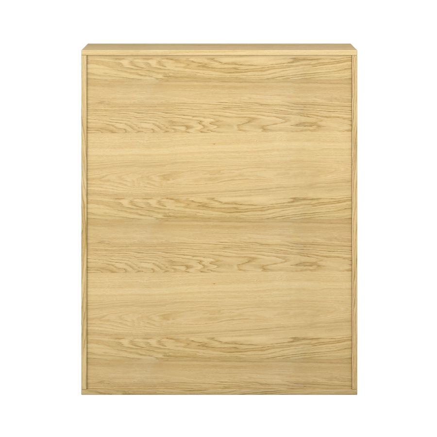 Pureo Türenschrank mit Doppeltür, oben offen, Furnier, B 100 x H 125 x T 42 cm