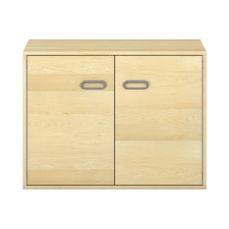 Pureo Doppeltürenschrank Furnier, B 100 x H 75 x T 60 cm