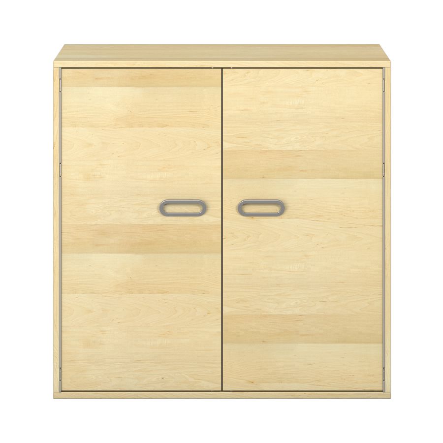 Pureo Doppeltürenschrank Furnier, B 100 x H 100 x T 60 cm