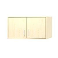 Aufsatzschrank mit Doppeltüren und 1 Einlegeboden, Furnier, B 100 x H 50 x T 60 cm