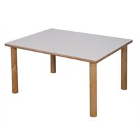 Allround-Tisch rechteckig, B 180 x H 75,5 x T 80 cm, HPL-Belag, 2 Rollen + Gleiter