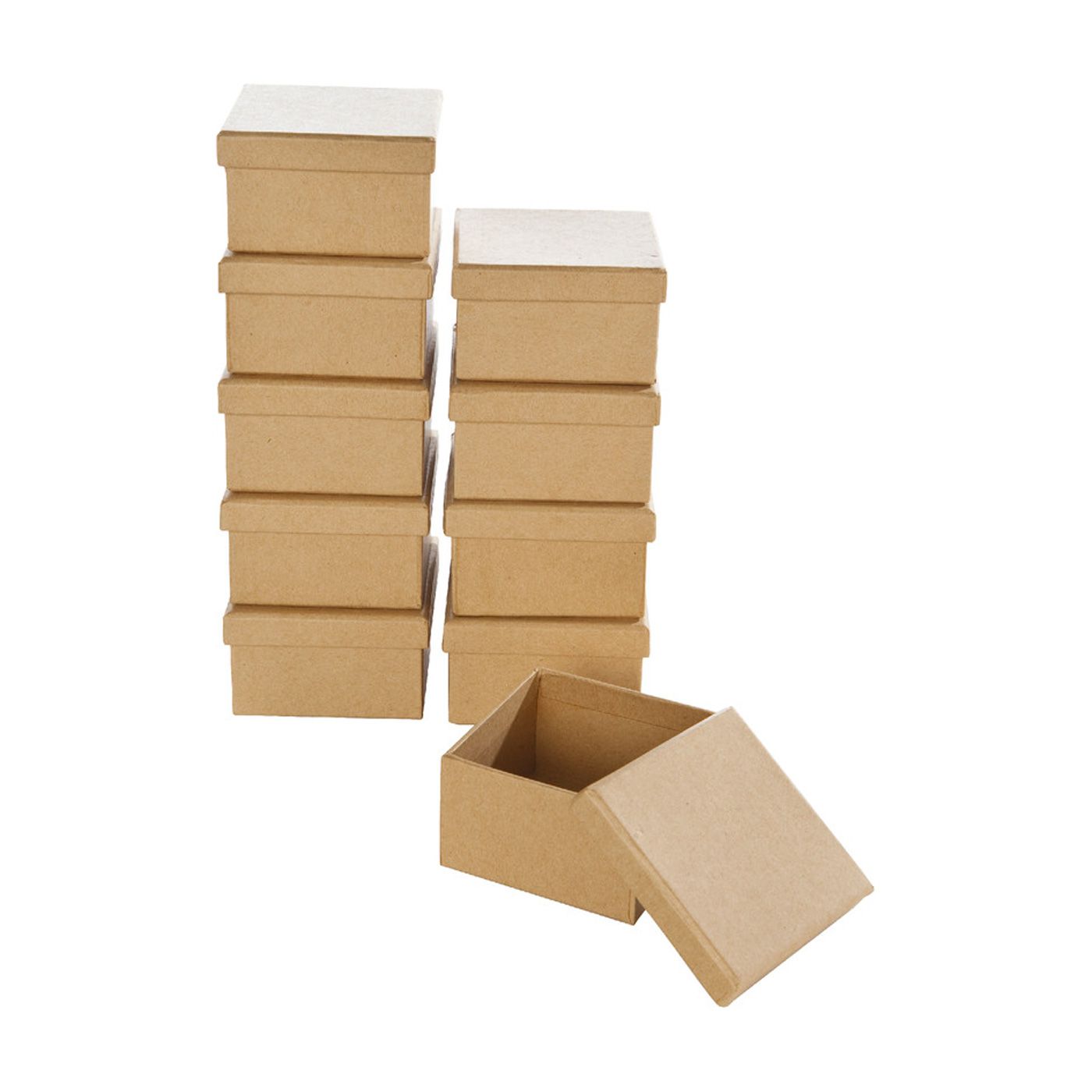 Pappboxen mini eckig, 10 Stk.