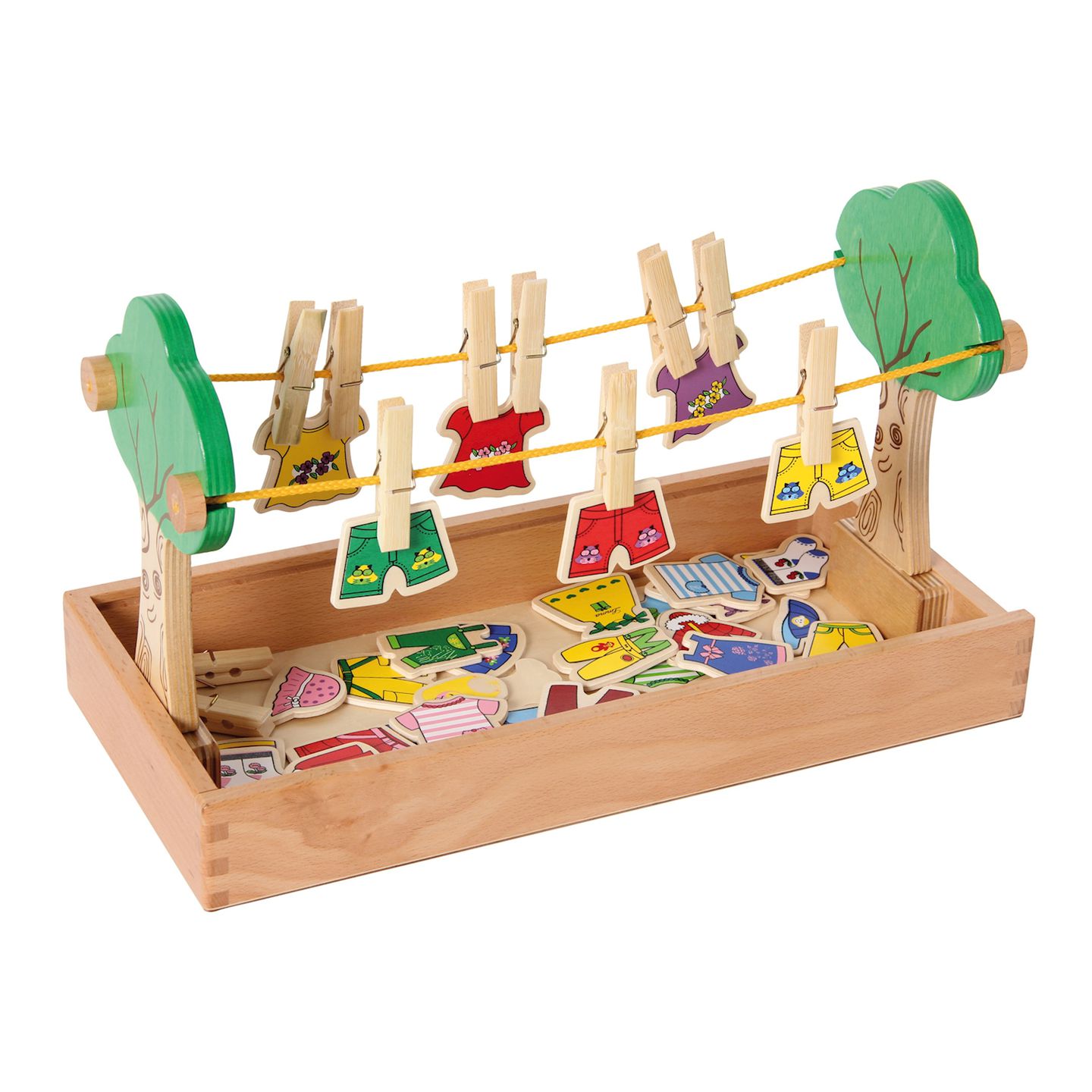 Zuordnungsspiel Wäscheleine