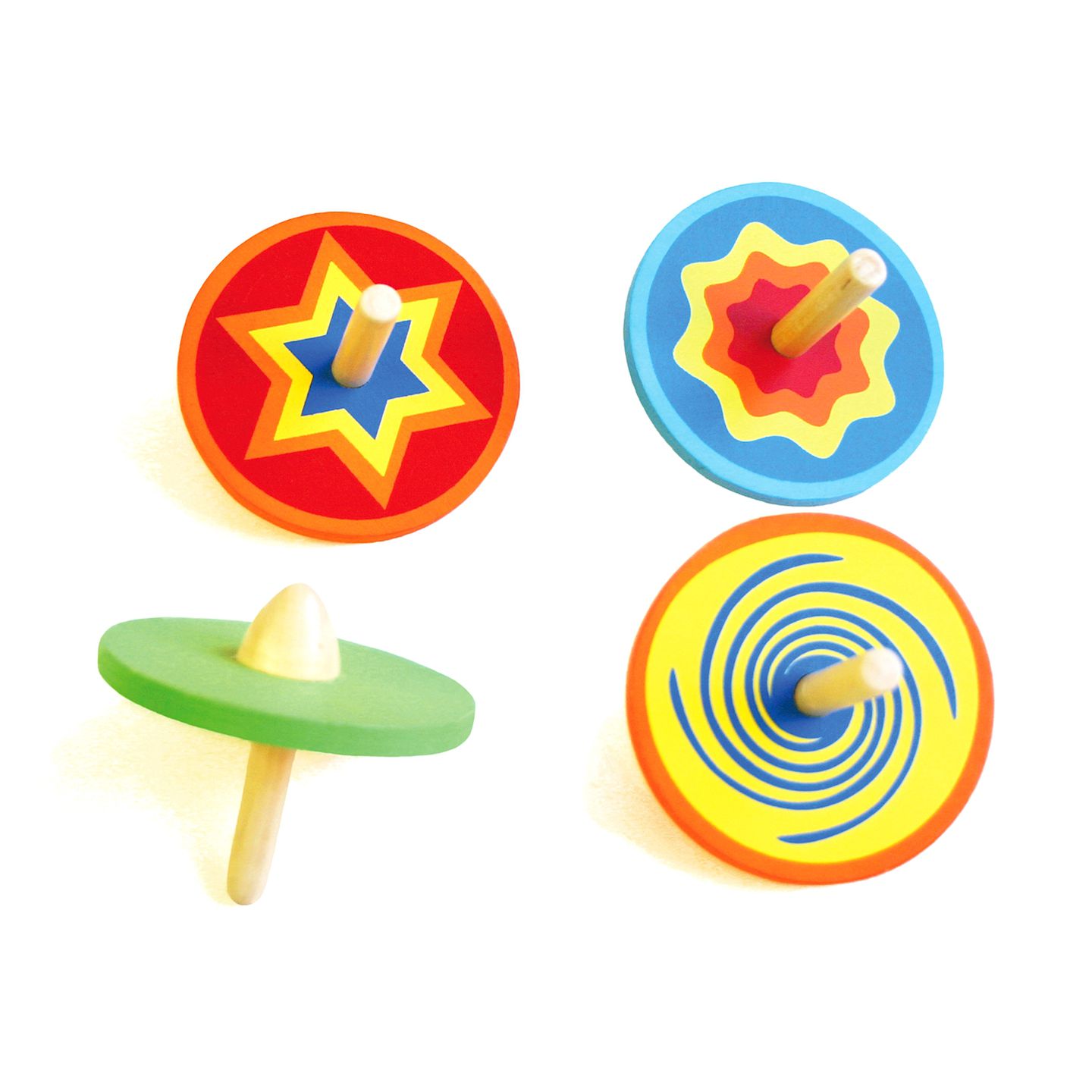 Formenkreisel aus Holz Ø 6 cm, 1 Stk.