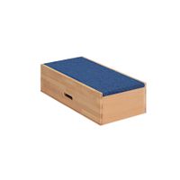 Niedriges Rechteck-Podest mit Teppichbelag, B 39,4 x H 22 x T 78,8 cm