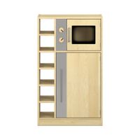 Hochschrank mit Kühlschrank und Mikrowelle Lara