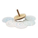 200.022.700 - Holzkreisel mit 5 Scheiben zum Bemalen