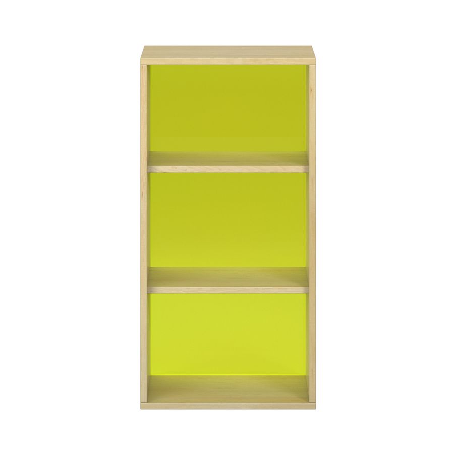 Pureo Regalschrank offen mit Acrylrückwand Furnier, mit 2 Einlegeböden, B 50 x H 100 x T 42 cm