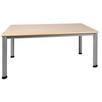 Rechtecktisch, B 120 x 60 cm, mit HPL Schichststoff, Stahlgestell, mit Gleiter