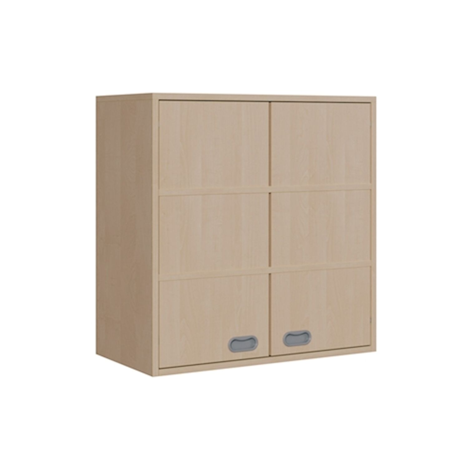 Aufsatzschrank mit Doppeltüren, B 78 x H 104 x T 40 cm, Dekor himmelblau