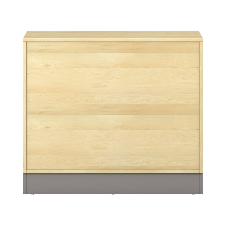 Pureo Regalschrank für Rollkästen Furnier, mit 1 Einlegeboden, B 100 x H 87,5 (inkl. Sockel) x T 42 cm