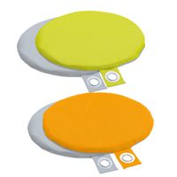 Sitzkissen, 4 Stück, orange/dunkelgrau und grün/dunkelgrau