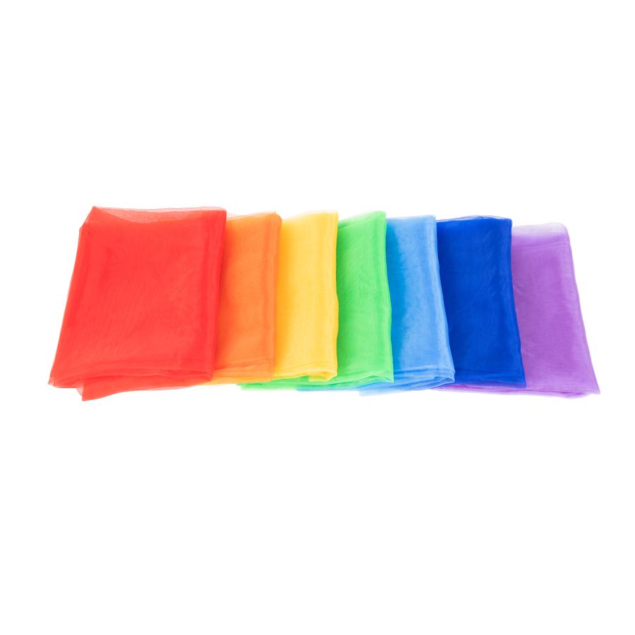 Regenbogen-Organza-Stoff
