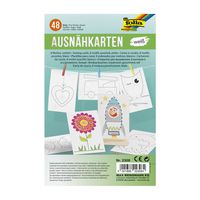 Ausnähkarten weiss, 48 Blatt