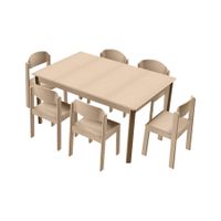 Stuhl-Tisch-Kombination, 7-teilig