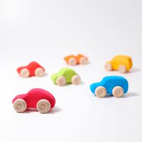 Bunte Holzautos, 6 Stück