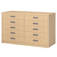 Schrank mit 10 Schubladen, B 102 x H 80 x T 40 cm