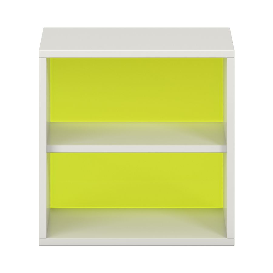 Pureo Regalschrank offen mit Acrylrückwand, Furnier, B  50 x H 50 x T 42 cm