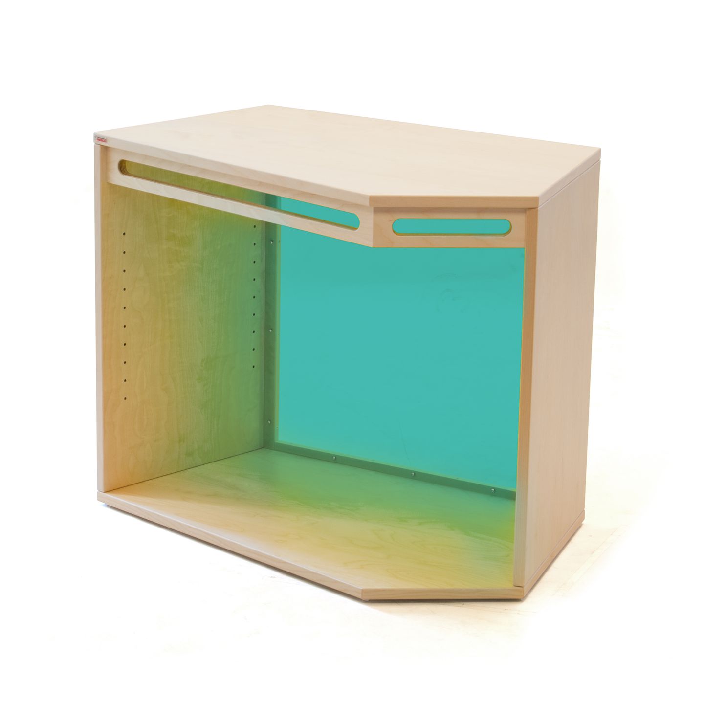einBaum Schrank mit Plexiglasrückwand, Birke furniert