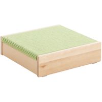 Kleines Quadrat-Podest mit Teppichbelag, B 39,4 x H  11 x T 39,4 cm