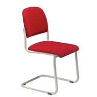 Freischwinger Polsterstuhl mit Sitz- und Rückenpolster, Sitzhöhe 46 cm