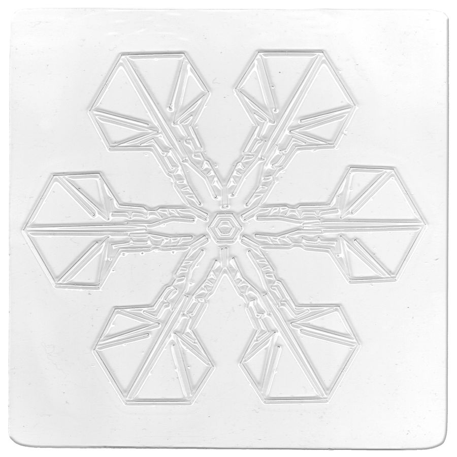 Rubbel-Platten Schneeflocken, 6 Stk.