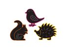 Outdoortafeln Tiere 3er-Set
