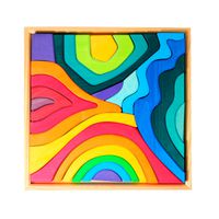 Vier Elemente Baukasten gross 46 x 47 x 6 cm, 23 Teile