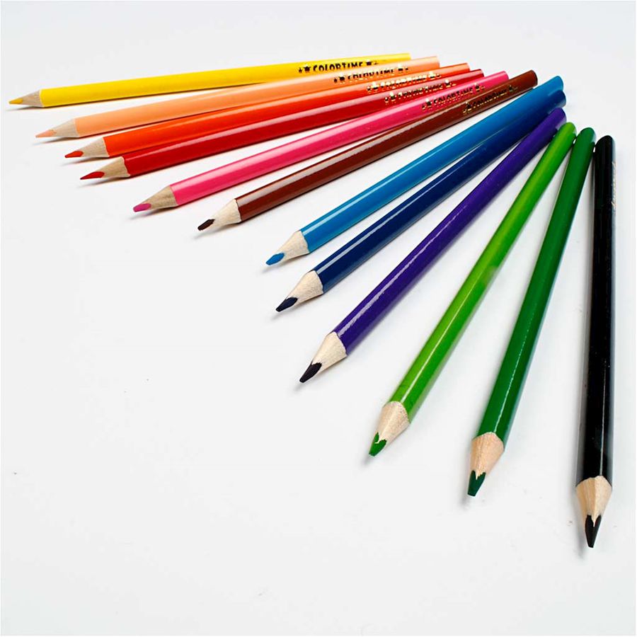 Farbstifte Colortime, Mine Ø 3 mm, 12 Stück