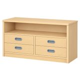 460.002.114K - Schrank mit 4 Schubladen und oben Regal, B 102 x H 60 x T 40 cm