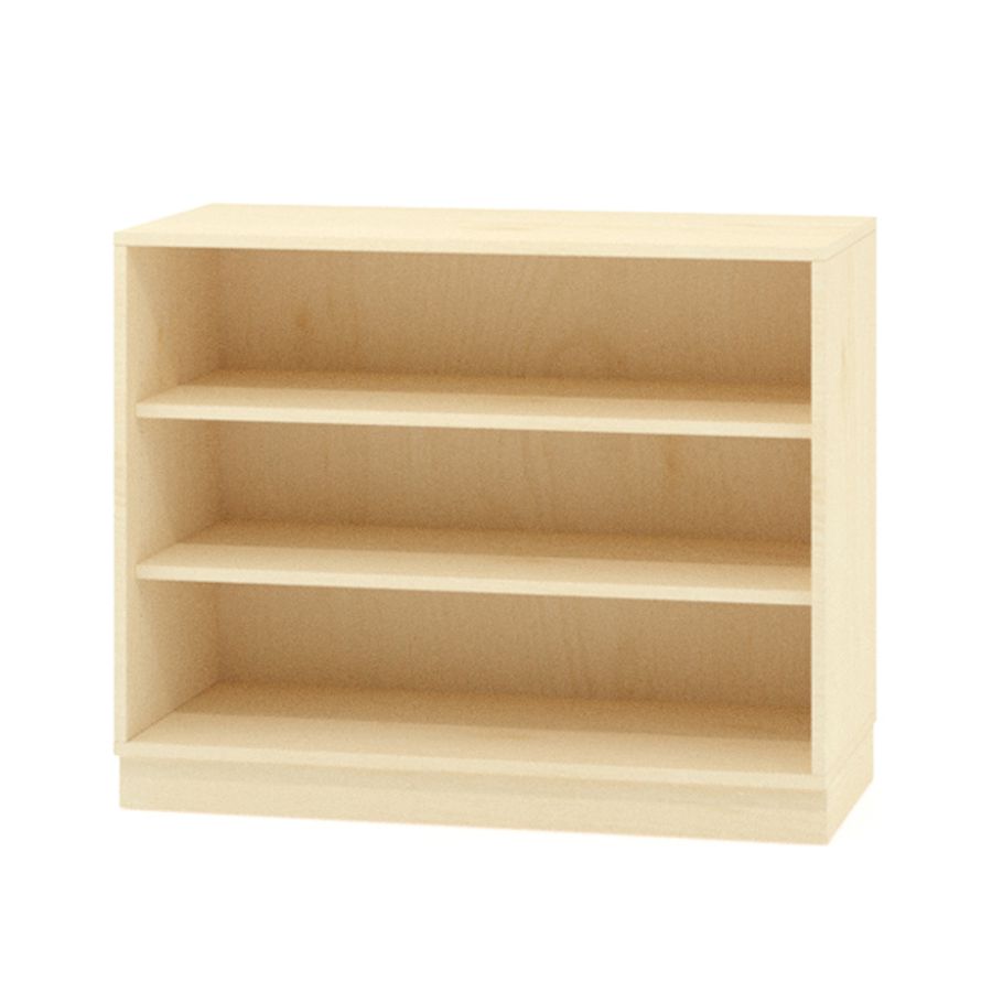 Materialschrank offen mit Sockel und 2 Einlegeböden, Dekor, B 100 x H 80 x T 40 cm