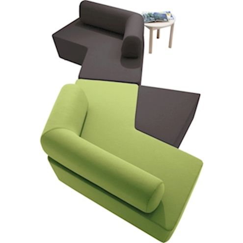 Sofa Bumerang mit Stoffbezug in CW01 Nordischblau, B 200 x Sitzhöhe 42 x T 116 cm