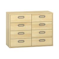 Pureo Schubkastenchrank mit 8 Schubkästen, Furnier
B 100 x H 75 x T 42 cm
