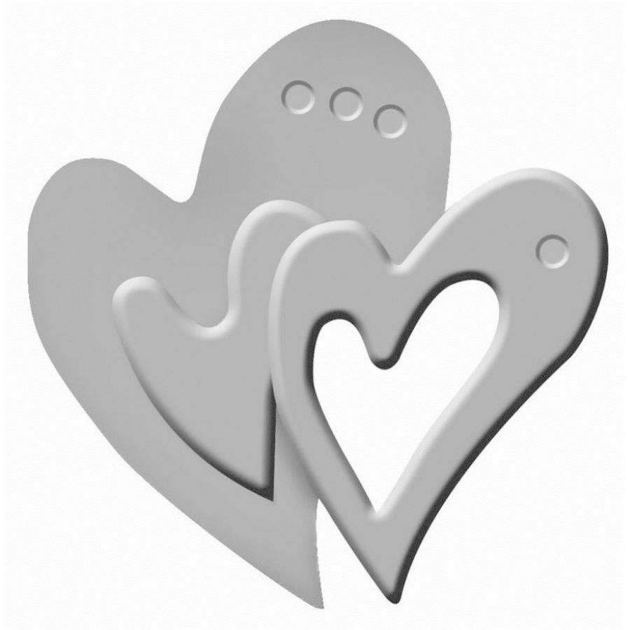 Prägeausstanzer Doppel-Herz