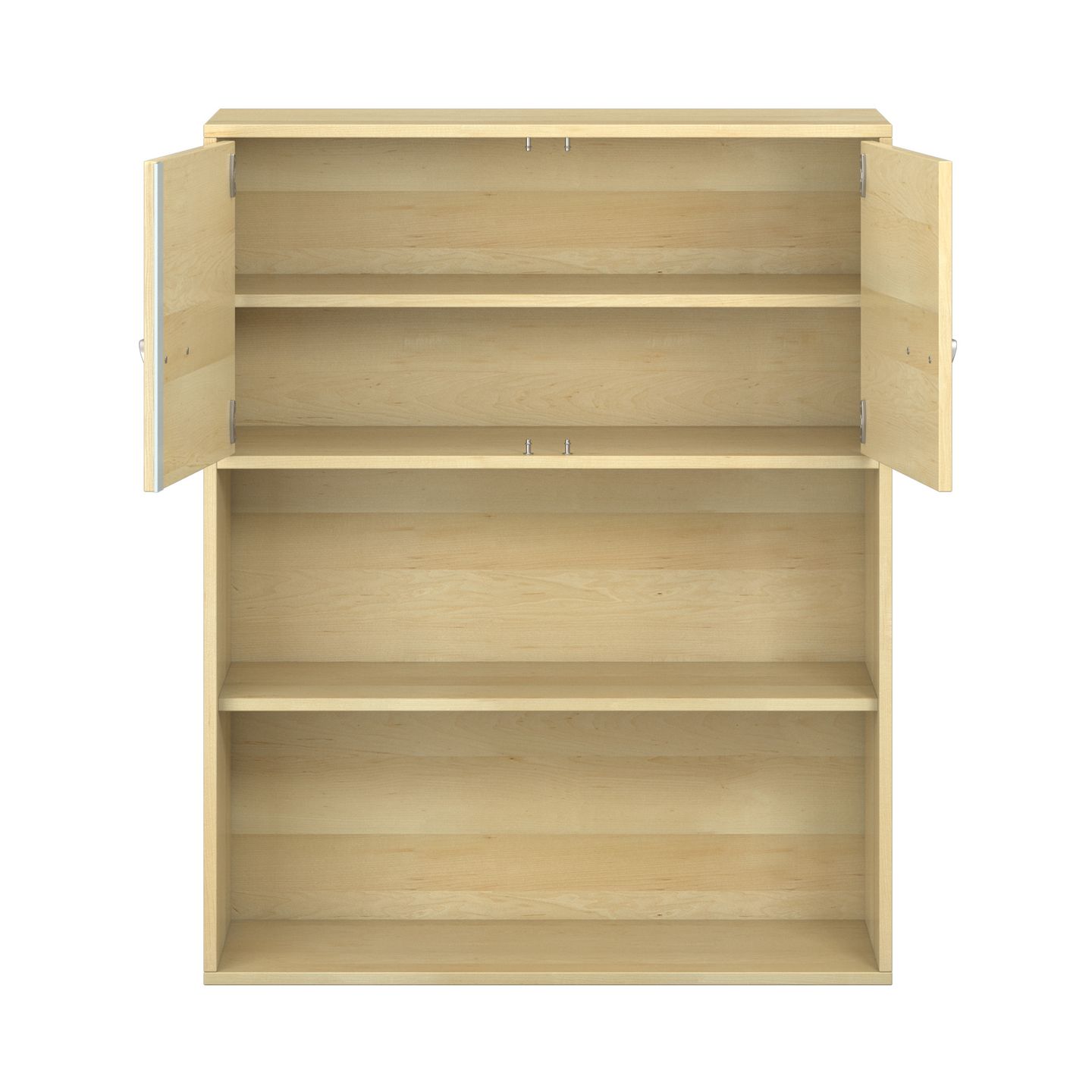 Pureo Türenschrank unten offen, Furnier
mit 2 Einlegeböden
B 100 x H 125 x T 42 cm