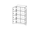 Schliessfachschrank mit 8 Schliessfächer, B 80 x H 154 x T 40 cm