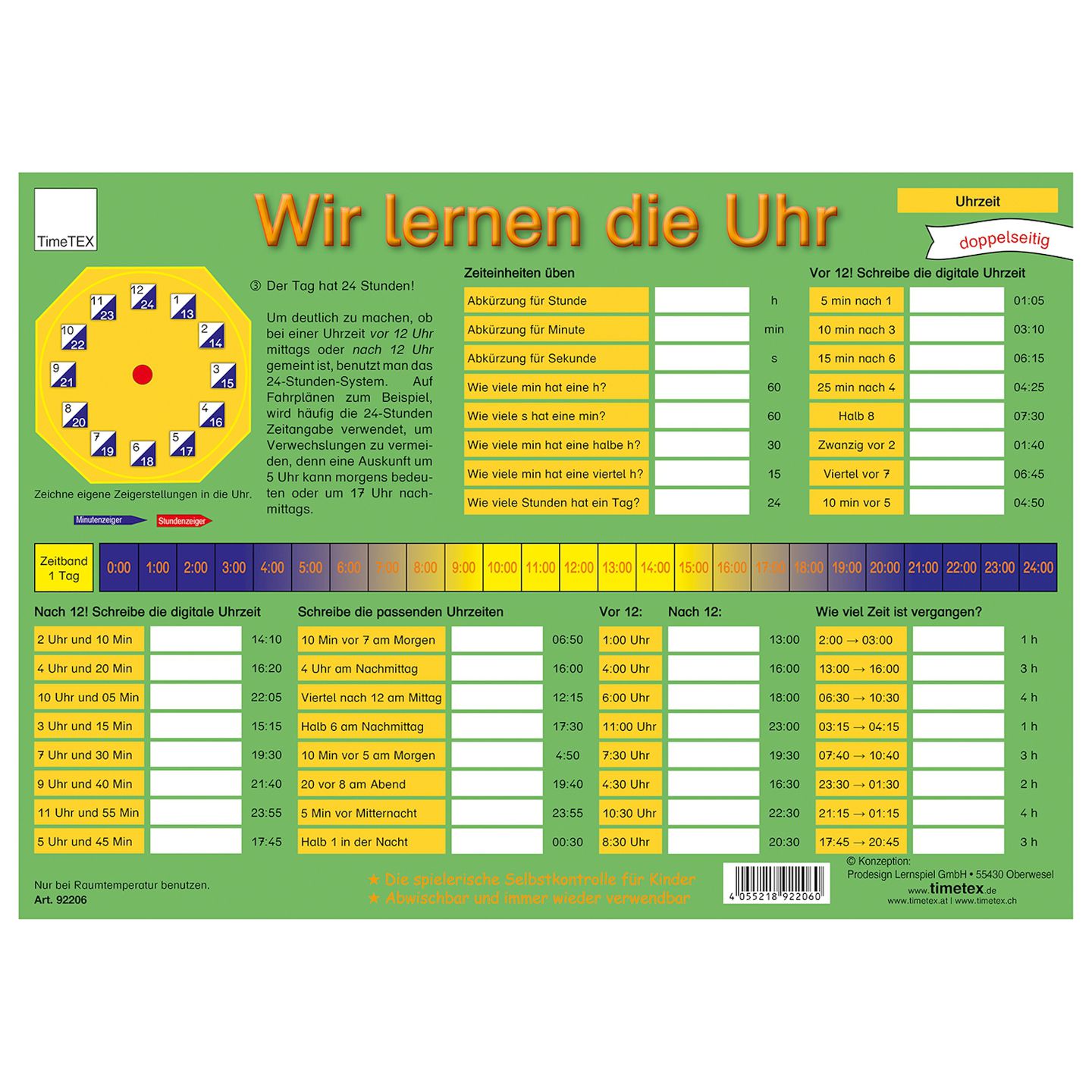 Zaubertafel Wir lernen die Uhr