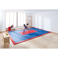 Puzzle-Bodenmatte rot/blau, L 100 x B 100 x H 2 cm, 1 Stk.