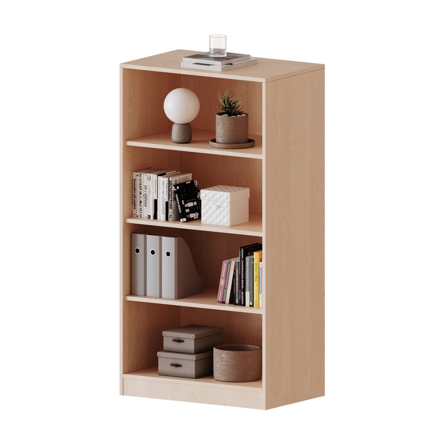 Regal mit Sockel, 3 Einlegeböden, B 100 x H 154 x T 40 cm