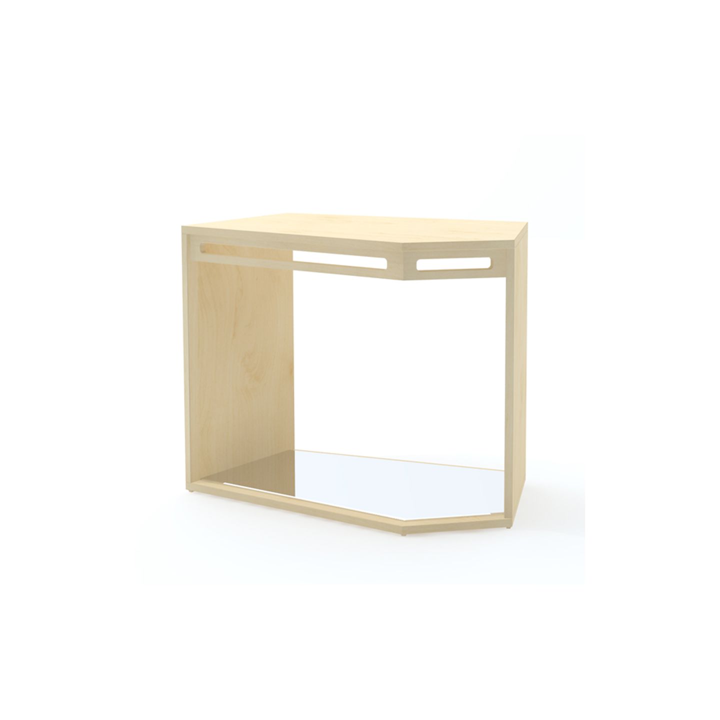 einBaum-Schrank mit Bodenspiegel, Eiche furniert B 83 x H 65 x T 53,4 cm