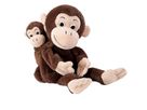 Affe mit Baby Handpuppe