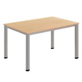 460.004.066K - Rechtecktisch, B 140 x T 80 cm, Melaminharz-Belag, Tischbeine aus Stahl