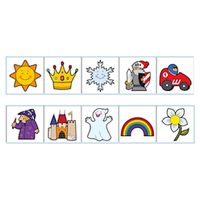 Erkennungsschilder Stoff Bunte Welt
