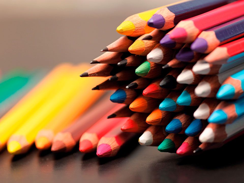 Farben und Stifte