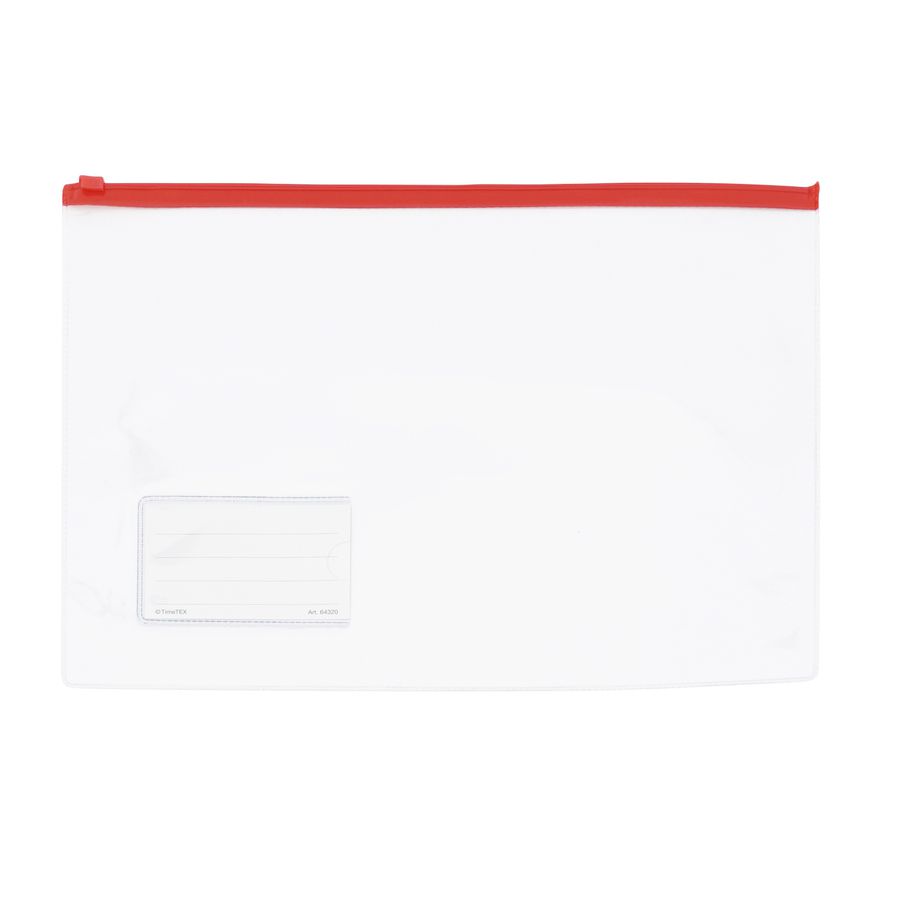 Set Utensilien-Taschen A4 transparent, 5 Stück