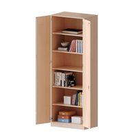 Doppeltürenschrank mit Sockel, Mittelwand und 8 Einlegeböden, B 100 x H 226 x T 60 cm